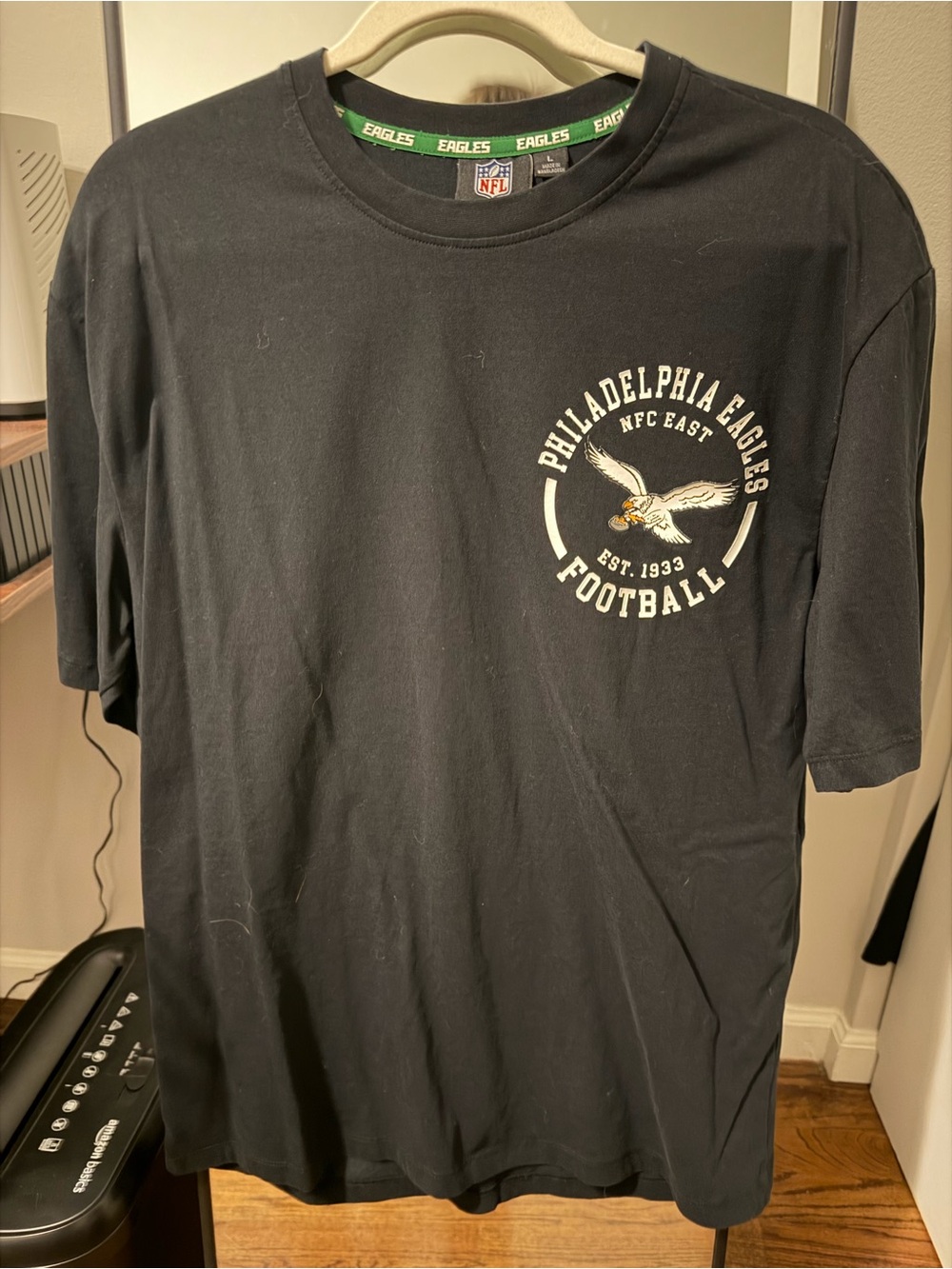 NFL Philadelphia Eagles Black Short-Sleeve Logo Tee